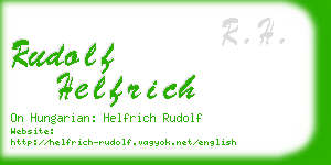 rudolf helfrich business card